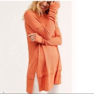 Free People North Shore Thermal Waffle Knit Top